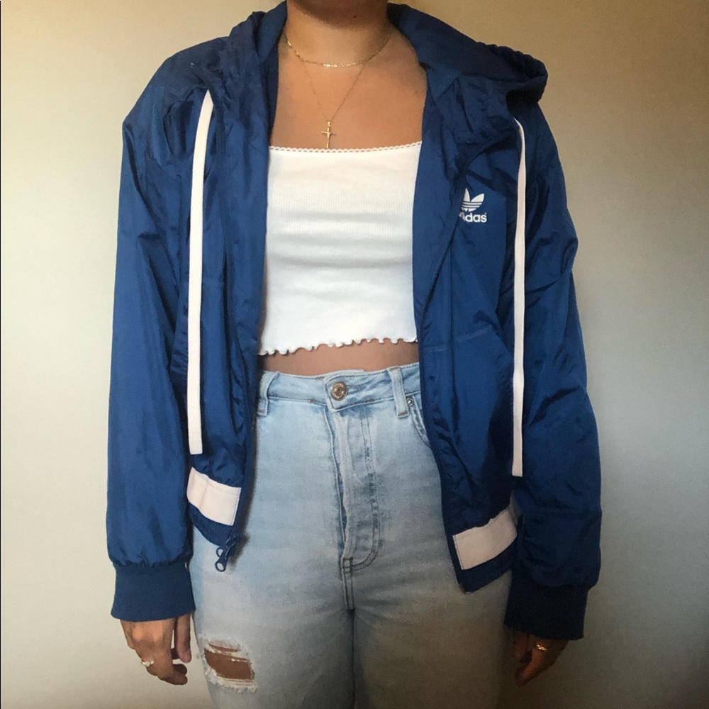 Blue ADIDAS Windbreaker Jacket - Picture 2 of 7